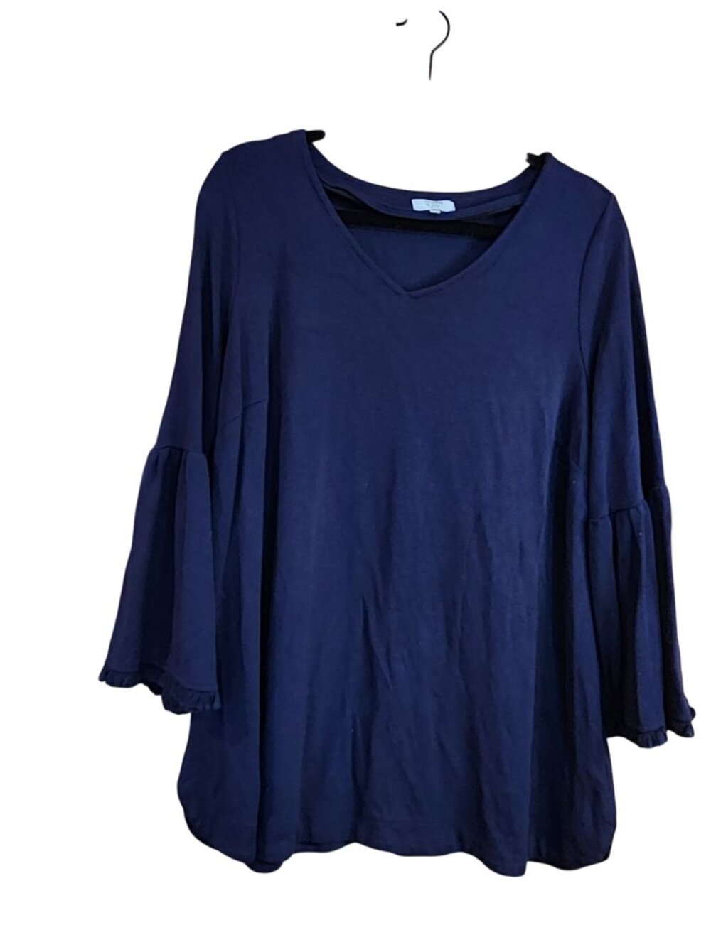 Crown & Ivy top with bell sleeves Navy Womens size 1X